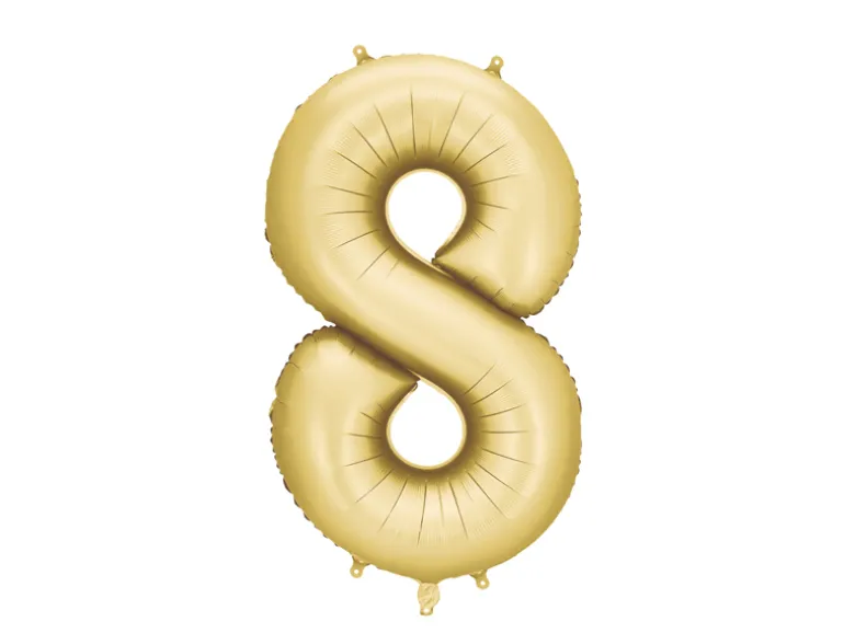 Mat Guld Tal Ballon 86 cm - 8