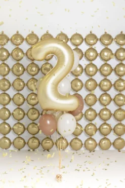 Mat Guld Tal Ballon 86 cm - 2