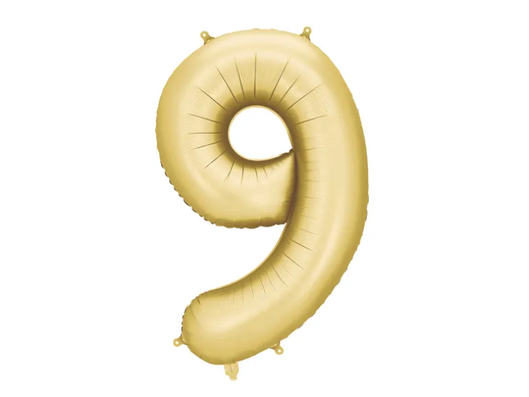 Mat Guld Tal Ballon 86 cm - 9