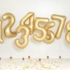 Mat Guld Tal Ballon 86 cm - 5