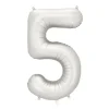 Mat Sølv Tal Ballon 86 cm - 5