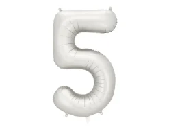 Mat Sølv Tal Ballon 86 cm - 5