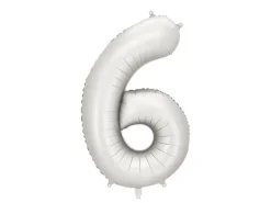 Mat Sølv Tal Ballon 86 cm - 6
