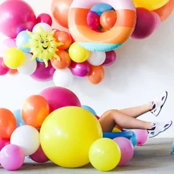 Mega Latex Ballon - Moondust Sølv Perlemor, 78 cm