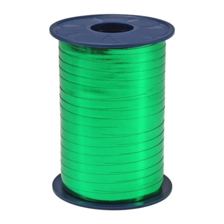 Metallic Grønt Gavebånd, 250 meter x 5 mm