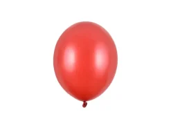 Metallic Poppy Red Latexballon, 12 cm