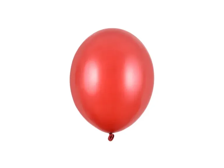 Metallic Poppy Red Latexballon, 12 cm