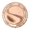 Metallic Rosegold Middagstallerkner 23cm, 6 stk.