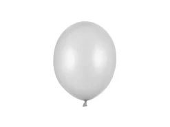 Metallic Silver Snow Latexballon, 12 cm