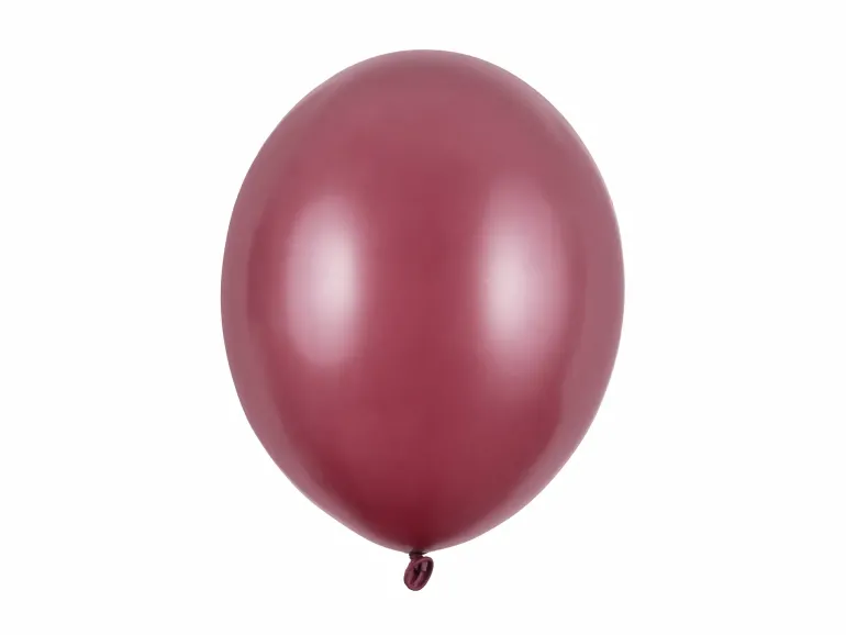 Metallisk Bordeaux Balloner "Maroon" 30 cm, 10 stk.