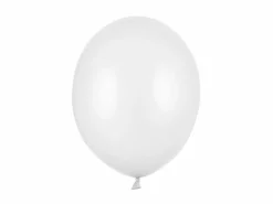 Metallisk Hvide Balloner 30 cm, 50 stk.