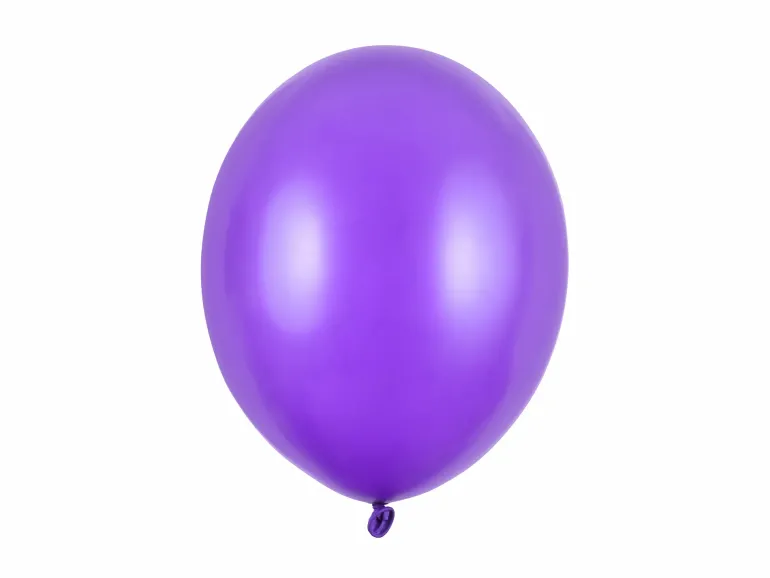 Metallisk Lilla Balloner 30 cm, 50 stk.