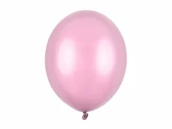 Metallisk Lyserøde Balloner 30 cm, 50 stk.