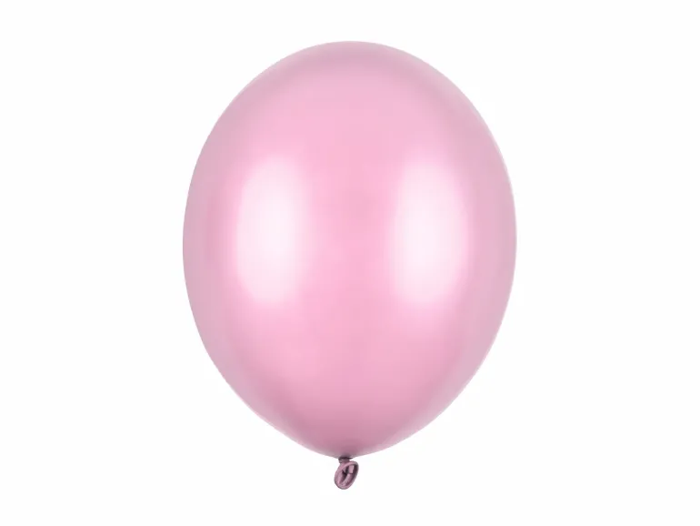 Metallisk Lyserøde Balloner 30 cm, 50 stk.