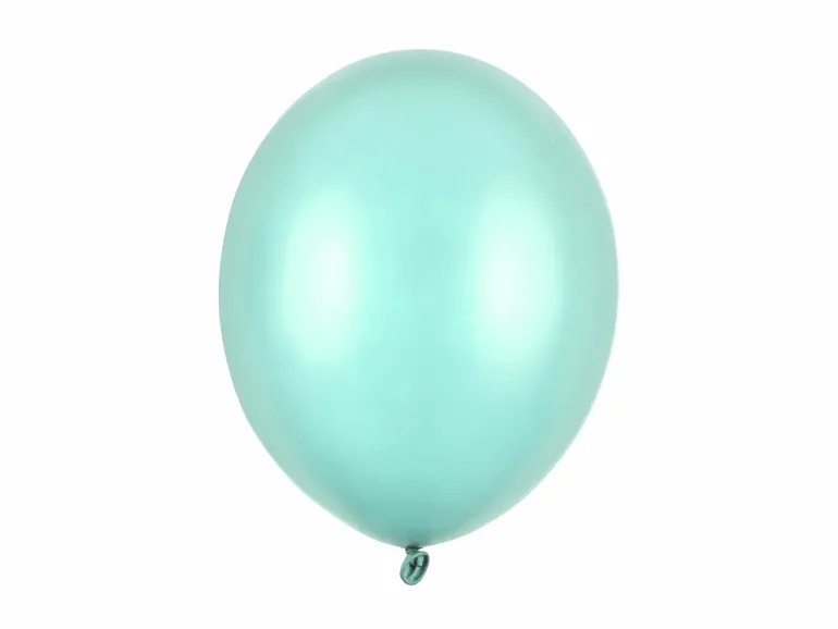 Metallisk Mintgrønne Balloner 30 cm, 10 stk.