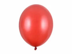 Metallisk Røde Balloner 30 cm, 50 stk.