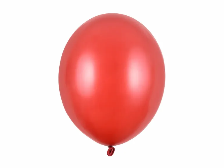 Metallisk Røde Balloner 30 cm, 50 stk.