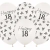 Milestone "Happy 18" Balloner, 6 stk.