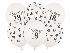 Milestone "Happy 18" Balloner, 6 stk.