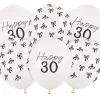 Milestone "Happy 30" Balloner, 6 stk.