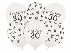 Milestone "Happy 30" Balloner, 6 stk.