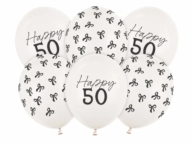 Milestone "Happy 50" Balloner, 6 stk.