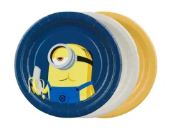 Minions paptallerkener - 6 stk. 18 cm.