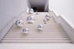 Mirror Ball Sølv, 120 cm