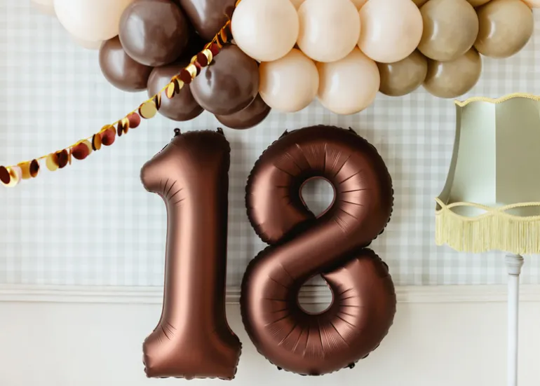 Mocca Brun Tal Ballon 86 cm - 1