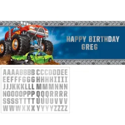 Monster Truck Personligt Banner