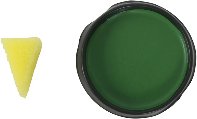 Mørkegrøn Makeup med Svamp, 9 gr