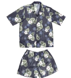 Mørkt Hawaii sæt | Hawaii skjorte & shorts