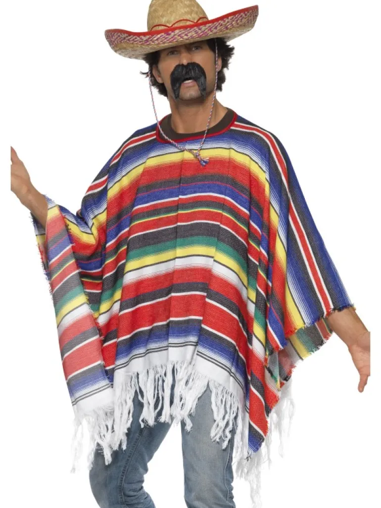 Multifarvet Poncho, Voksen