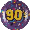 Multifarvet 90s Tallerkner