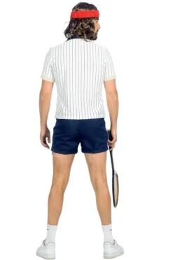 Nålestribet Retro Tennis T-Shirt & Shorts