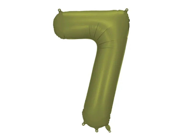 Olivengrøn Tal Ballon 86 cm - 7
