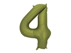 Olivengrøn Tal Ballon 86 cm - 4