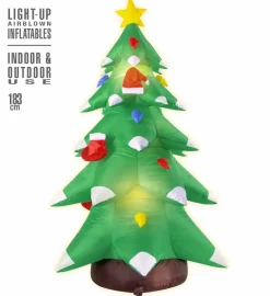 Oppusteligt Juletræ med Lys