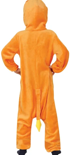 Orange Fantasy kostume til børn – Blød heldragt med hætte (5 - 12 år)