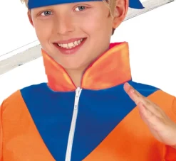 Orange Street Fighter - Anime Drenge Kostume i 4 Størrelser