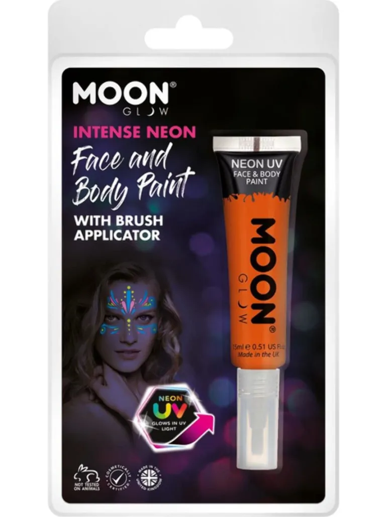 Orange UV Maling m/Svamp Applikator, 15ml