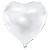 Oversize Folie Ballon 61 cm, Hvidt Hjerte