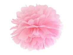 Papir pompom 35cm - baby lyserød