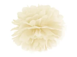Papir pompom 35cm - elfenben