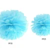 Papir pompom 25cm - lyseblå