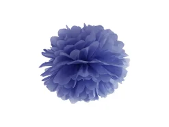 Papir pompom 25cm - mørkeblå