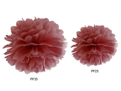 Papir pompom 25cm - rust brun