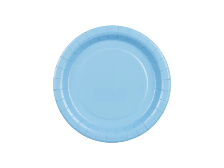 Paptallerkener Lyseblå 18 cm (6 stk.)
