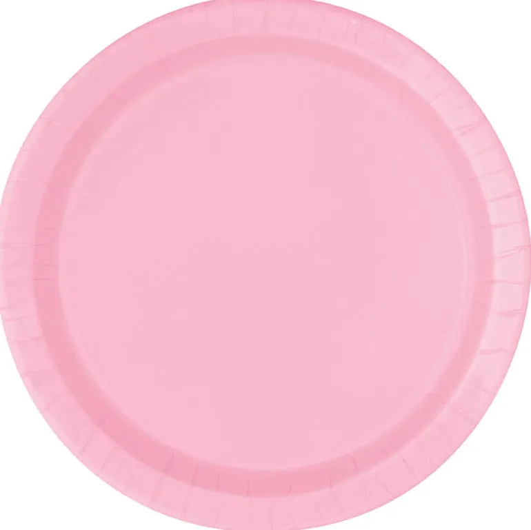 Paptallerkner - Pastel Lyserøde, 17.1 cm