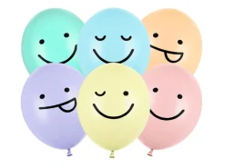 Pastel Ballonhoveder, 6 stk.